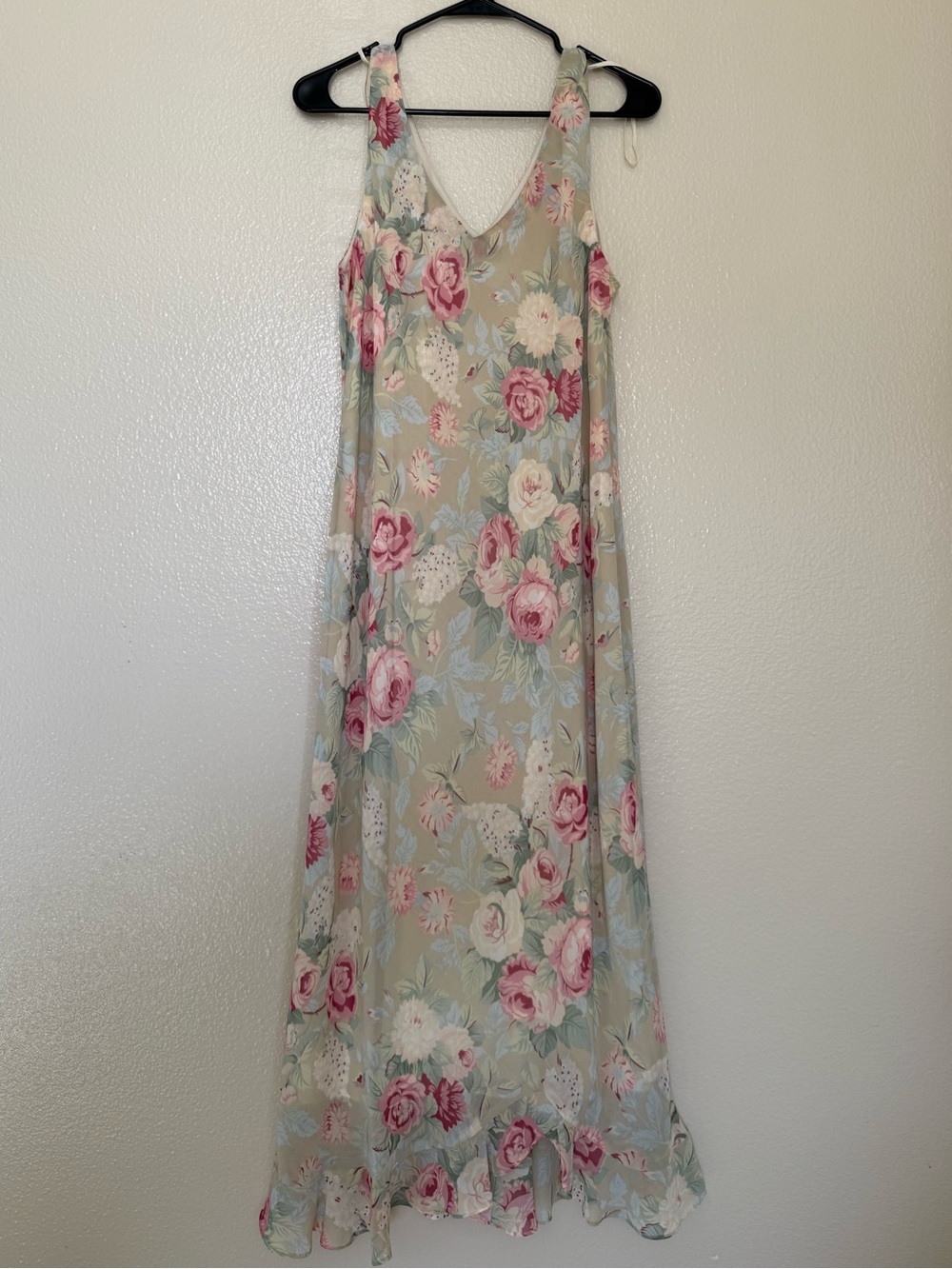 Positive Attitude Vintage Floral Maxi Dress Jacket Set Cottagecore 14P Romantic - Picture 9 of 16